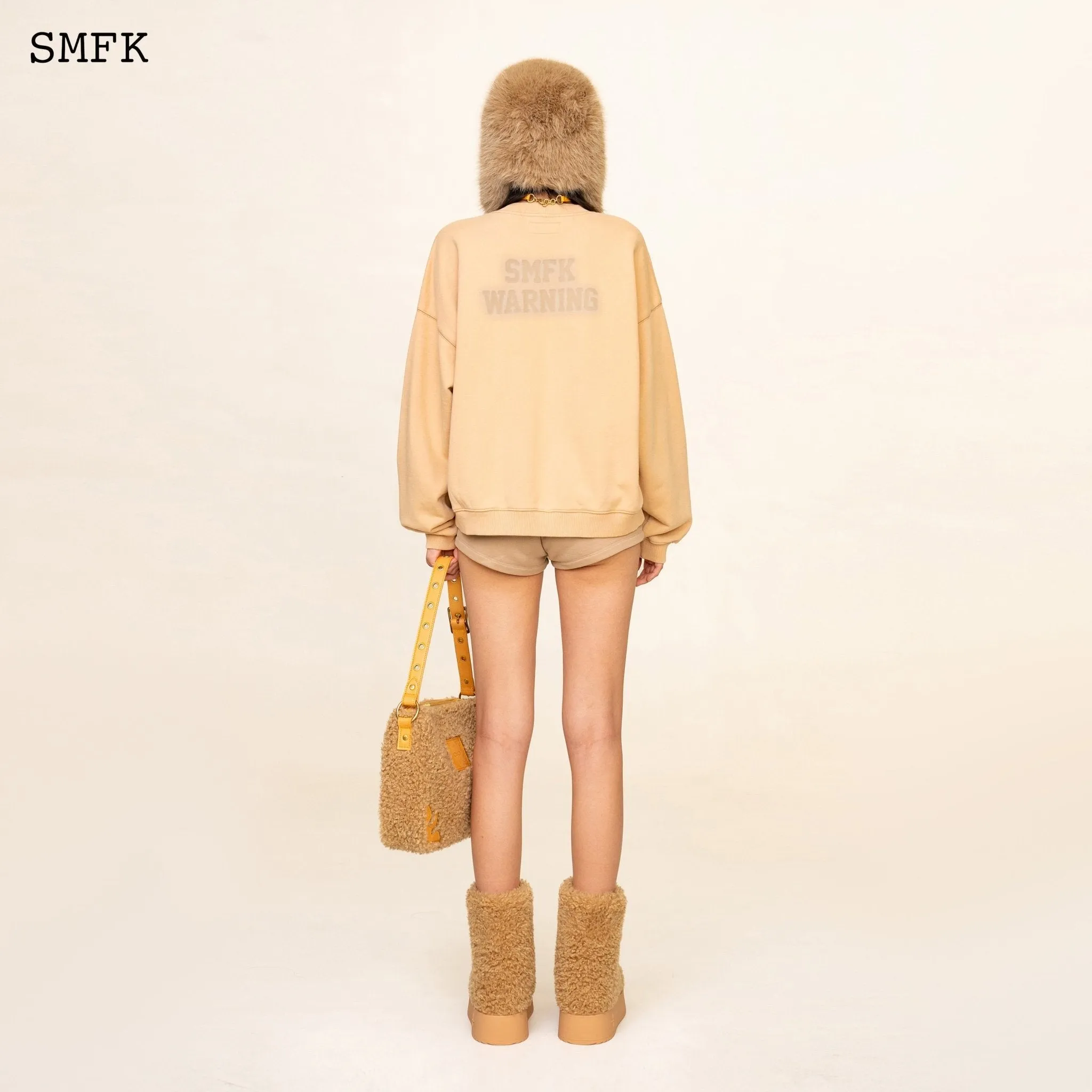 WildWolrd Desert Camping Oversize Sweatshirt In Wheat