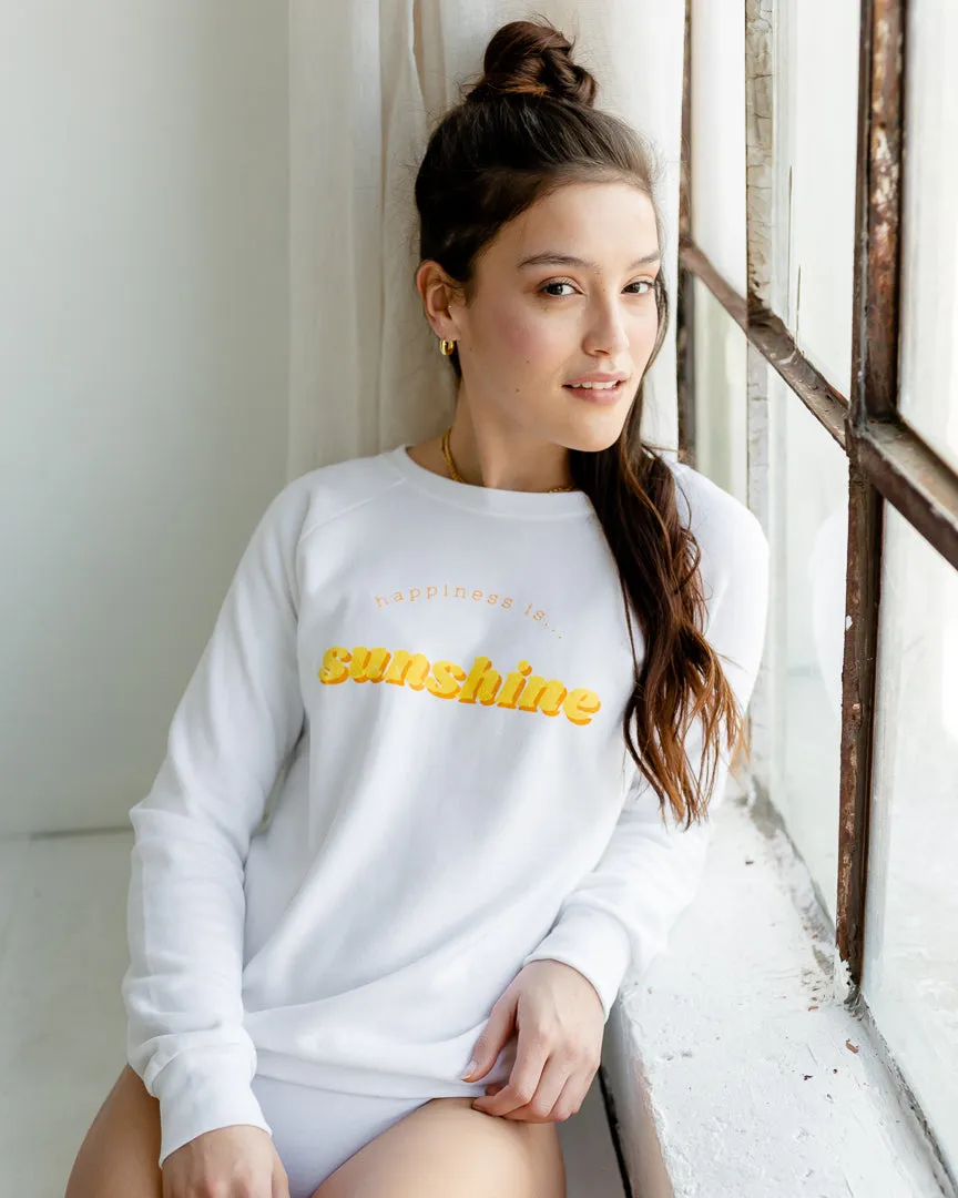 Women's Sunshine Crew Sweatshirt, White